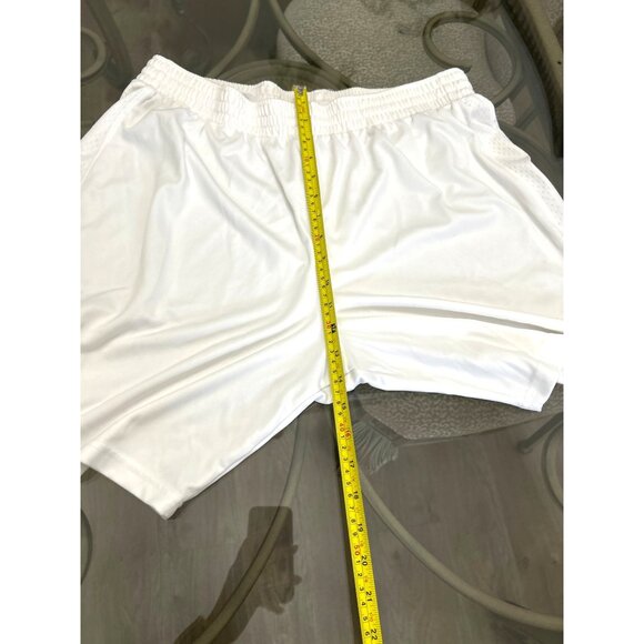 Adidas Mens White Performance Athletic Shorts Size XL - Picture 4 of 6